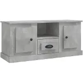 vidaXL Armoire TV gris béton 100x35,5x45 cm Bois composite