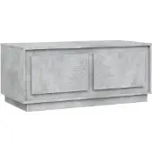 vidaXL Table basse gris béton 102x50x44 cm Bois composite