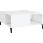 vidaXL Table basse blanche 80x80x36,5 cm Bois composite