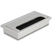 DeLOCK Passe-câbles pour montage dans un bureau avec brosse 160 x 80