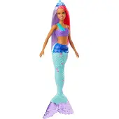 Barbie Dreamtopia Poupée sirène (cheveux roses et violets), poupée à habiller