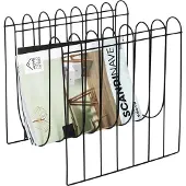Home Deco Factory Range magazines en métal filaire Spirale Noir