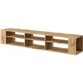 Selsey WERI - Buffet TV / TV - Buffet suspendu Wotan chêne avec 6 compartiments ouverts, minimaliste, largeur 175 cm