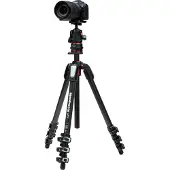 Manfrotto Pro Carbonstativ mit MHXPRO-BHQ2, MVAQR (Métal), Trépied, Noir