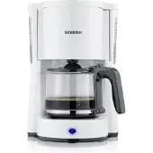 Severin cafetière 10 tasses 1.25 litres 1000W verseuse en verre blanche KA 4816
