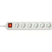 Lindy - Coupe-circuit - CA 230 V - 3680 Watt - connecteurs de sortie : 6 - 1.4 m cordon - France - blanc