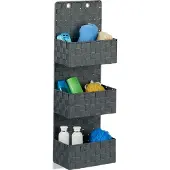 Relaxdays Organiseur avec 3 paniers de rangement (25 cm, 4 l, 1x)