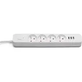 Savio Multiprise 4 prises et 3 x USB-A 1 5m blanc LZ-12 (4x, PECO 7/5, 1.50 m)