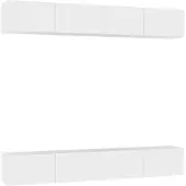 vidaXL Armoires TV 4 pcs. Blanc 100x30x30 cm Bois composite