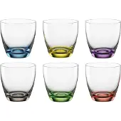 Bohemia Cristal Gobelet à whisky Viva C. 300ml 6pcs, Verres, Multicolore