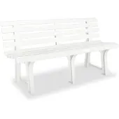 vidaXL Banc de jardin 145,5 cm plastique blanc