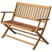 vidaXL Banc de jardin 120 cm en bois massif d'acacia