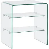 vidaXL Table basse 50x40x56 cm verre trempé