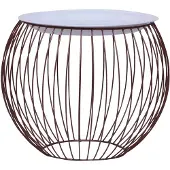 Möbelando vidaXL Table basse Golden Ø 51 cm