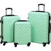 vidaXL Ensemble de trolleys à coque dure 3 pcs. Vert menthe ABS