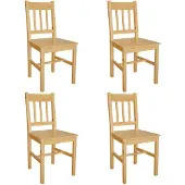vidaXL Chaises de salle à manger 4 pcs. Bois de pin