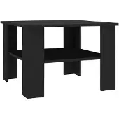 vidaXL Table basse noire 60 x 60 x 42 cm panneau de particules
