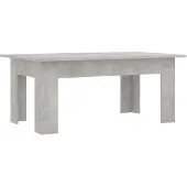 vidaXL Table basse gris béton 100x60x42 cm Bois composite