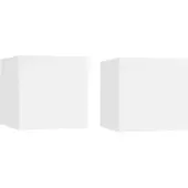 vidaXL Armoires murales TV 2 pcs. Blanc 30,5x30x30 cm
