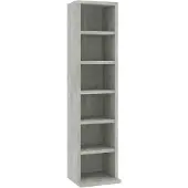 vidaXL Etagères murales Armoire à CD Gris béton 21x20x88 cm Bois d'ingénierie femme || Taille Unique