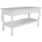 vidaXL Table basse avec étagère MDF blanc