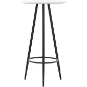 vidaXL Table de bar Blanc 60 x 107,5 cm MDF