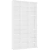 vidaXL Armoire à CD Blanc 102x16x177,5 cm Bois d'ingénierie