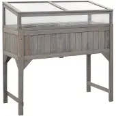 vidaXL Lit surélevé avec serre 110x54x120 cm Sapin massif