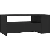 vidaXL Table basse noire 102x55x42 cm Bois composite