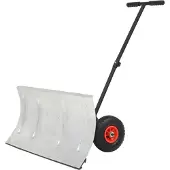 vidaXL Chasse-neige manuel avec roues 100 x 44 cm