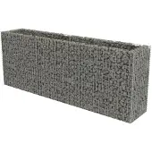 vidaXL Lit surélevé à gabion Acier galvanisé 270x50x100 cm
