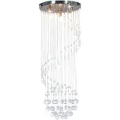 vidaXL Deckenlampe mit Kristallperlen Spiral G9 Silberfarben (en anglais)