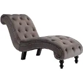 vidaXL Chaise longue en velours gris, 248609 HangarStore.cz