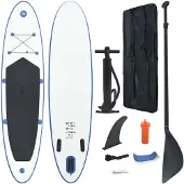 vidaXL SUP-Board Gonflable Bleu et Blanc