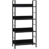 vidaXL Bibliothèque à 4 niveaux noir 60x27,6x124,5cm bois d'ingénierie