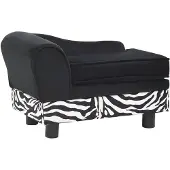 vidaXL Canapé pour chien noir 57x34x36 cm peluche