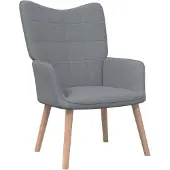 vidaXL Chaise de relaxation Gris clair Tissu