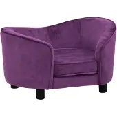 vidaXL Canapé pour chien Bourgogne 69x49x40 cm Peluche