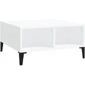 vidaXL Table basse blanche 60x60x30 cm Bois composite