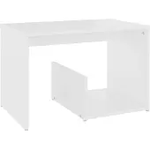 vidaXL Table d'appoint blanc 59x36x38 cm bois d'ingénierie