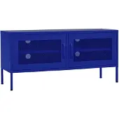 vidaXL Armoire TV bleu marine 105x35x50 cm Acier