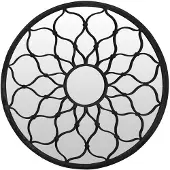 vidaXL Miroir Noir 40x3 cm Fer pour utilisation à l'intérieur
