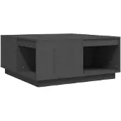 vidaXL Table basse Gris 80x81x36,5 cm Pin massif
