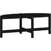 vidaXL Table basse noire 118x63x45 cm pin massif
