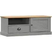 vidaXL Armoire TV VIGO Gris 106x40x40 cm Pin massif