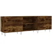 vidaXL Armoire TV chêne fumé 150x30x50 cm Bois composite