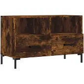 vidaXL Armoire TV chêne fumé 80x36x50 cm Bois composite