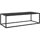 vidaXL Table basse noire avec verre noir 120x50x35 cm