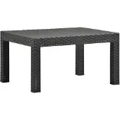 vidaXL Table de jardin anthracite 58x58x41 cm PP rotin