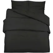 vidaXL Ensemble de literie noir 220x240 cm coton